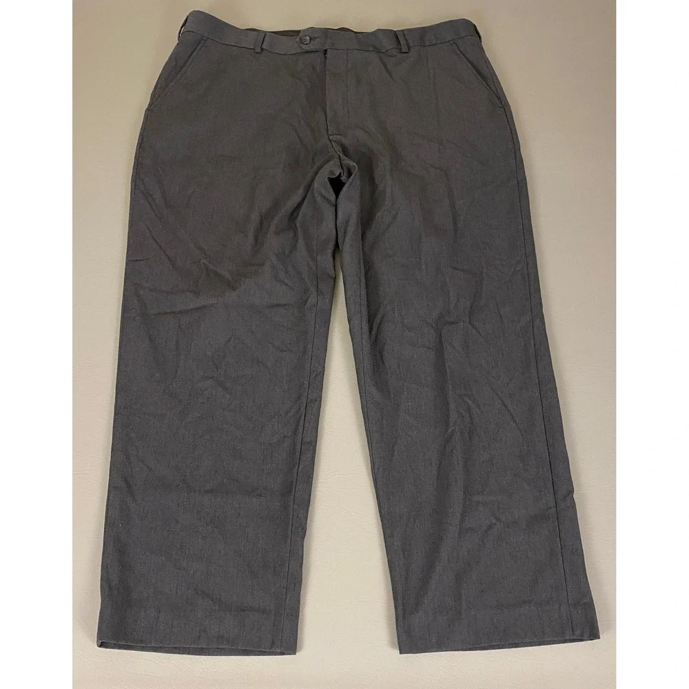 George Dress Pants Graphite‎ Gray Men's 42x30 Polyester Blend Business Casual
